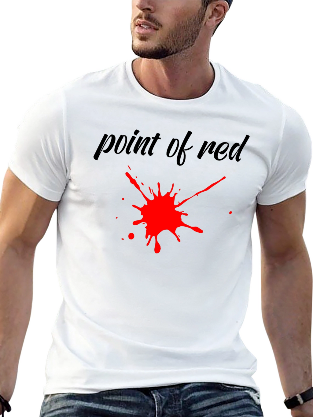 Point of Red Graphic T-Shirt - Bold Statement Tee