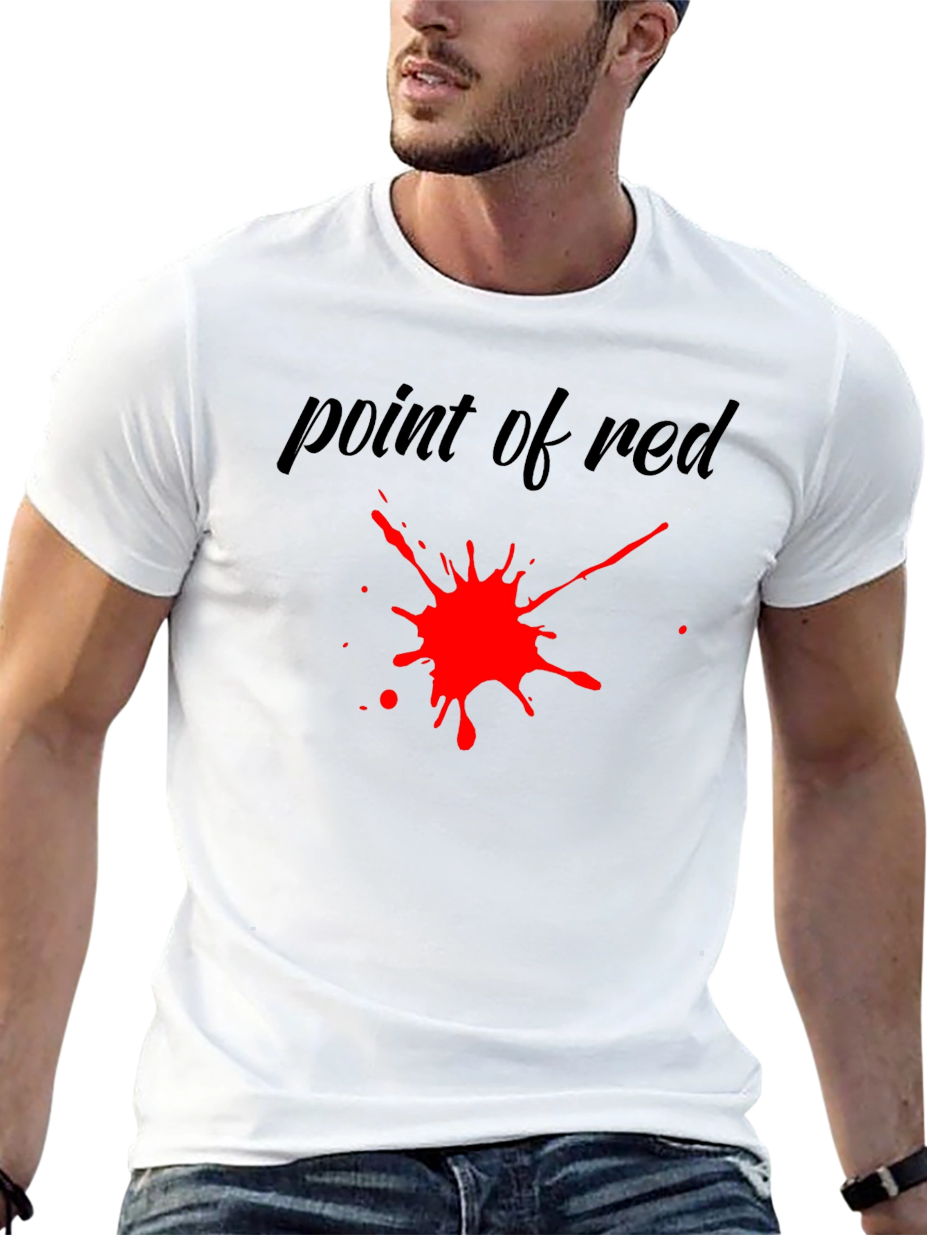 Point of Red Graphic T-Shirt - Bold Statement Tee