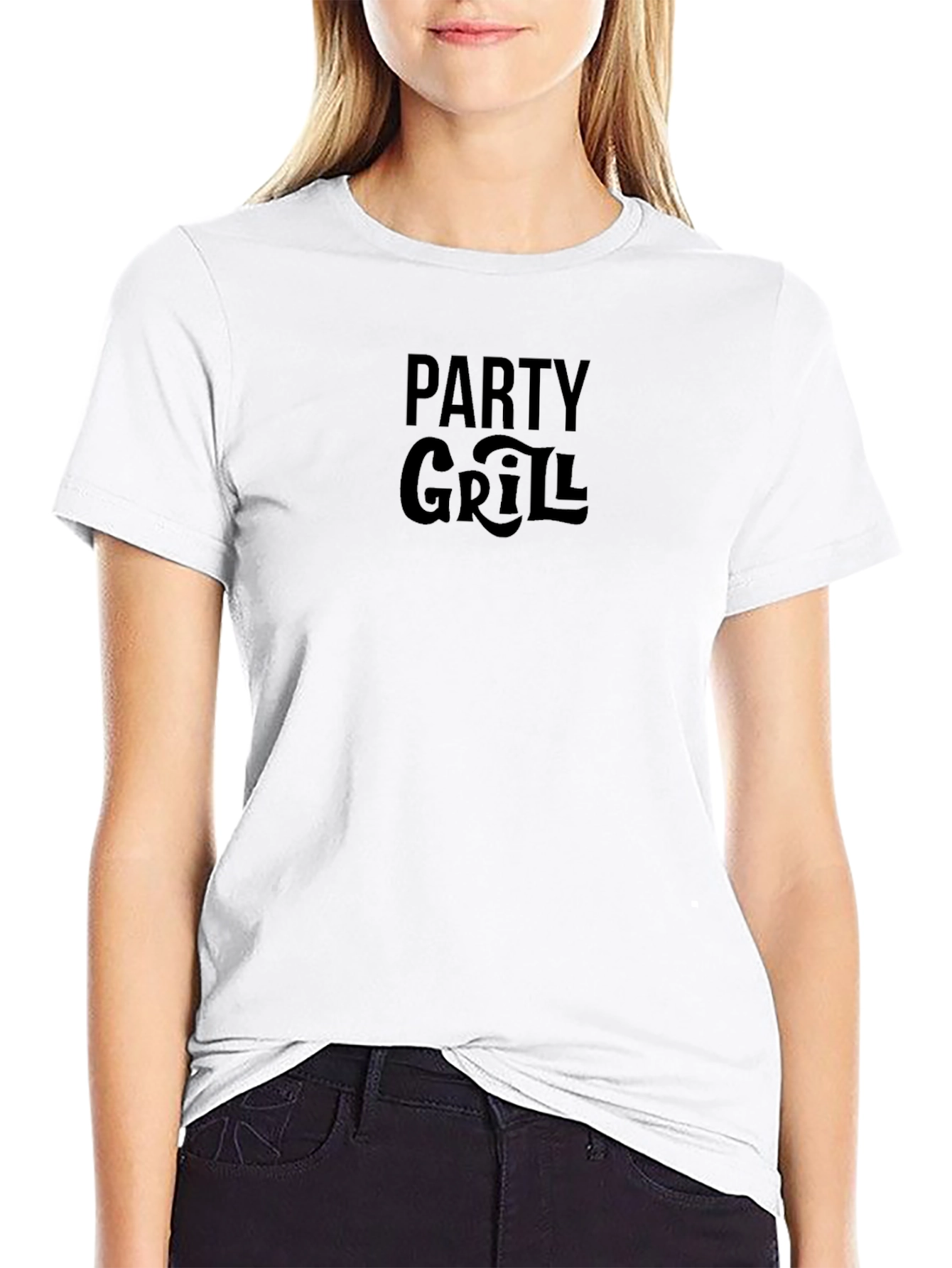 Party Grill Graphic T-Shirt - Black Casual Tee