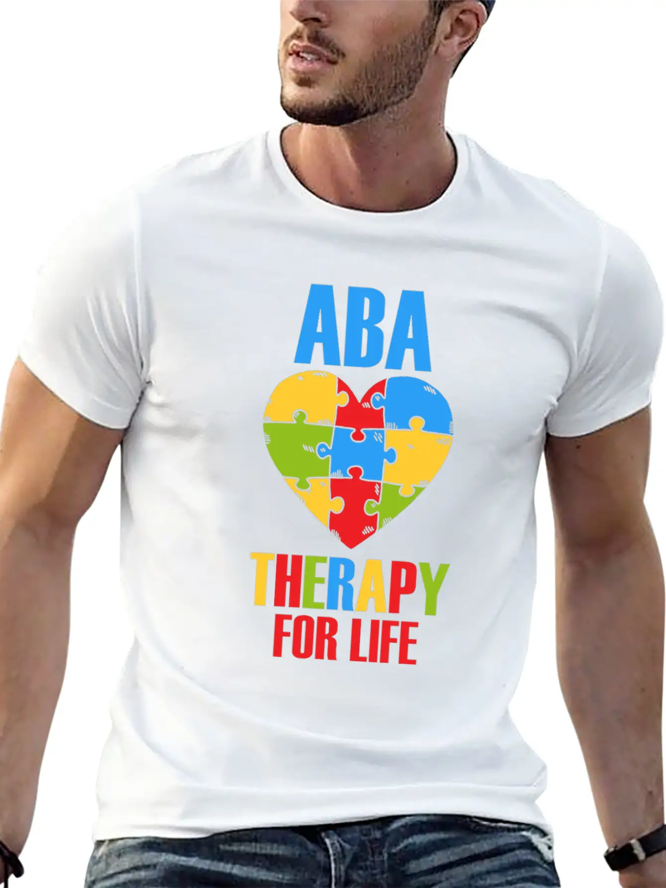 Aba Therapy For Life BCBA Therapist Analyst Autism Breathable Soft Cotton T-Shirt – Timeless Casual Look