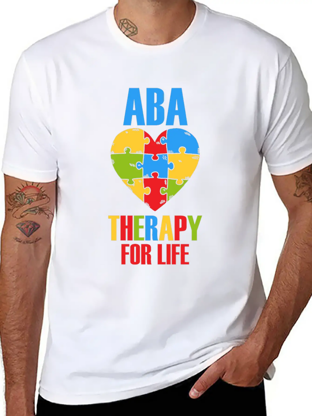 Aba Therapy For Life BCBA Therapist Analyst Autism Breathable Soft Cotton T-Shirt – Timeless Casual Look