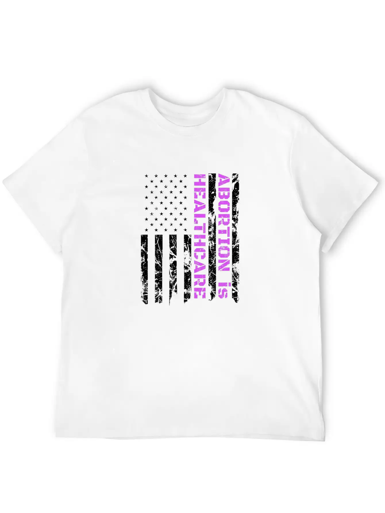 Abortion Is Healthcare Pro Choice American Flag Unisex Casual T-Shirt – Clean Design For Daily Comfort