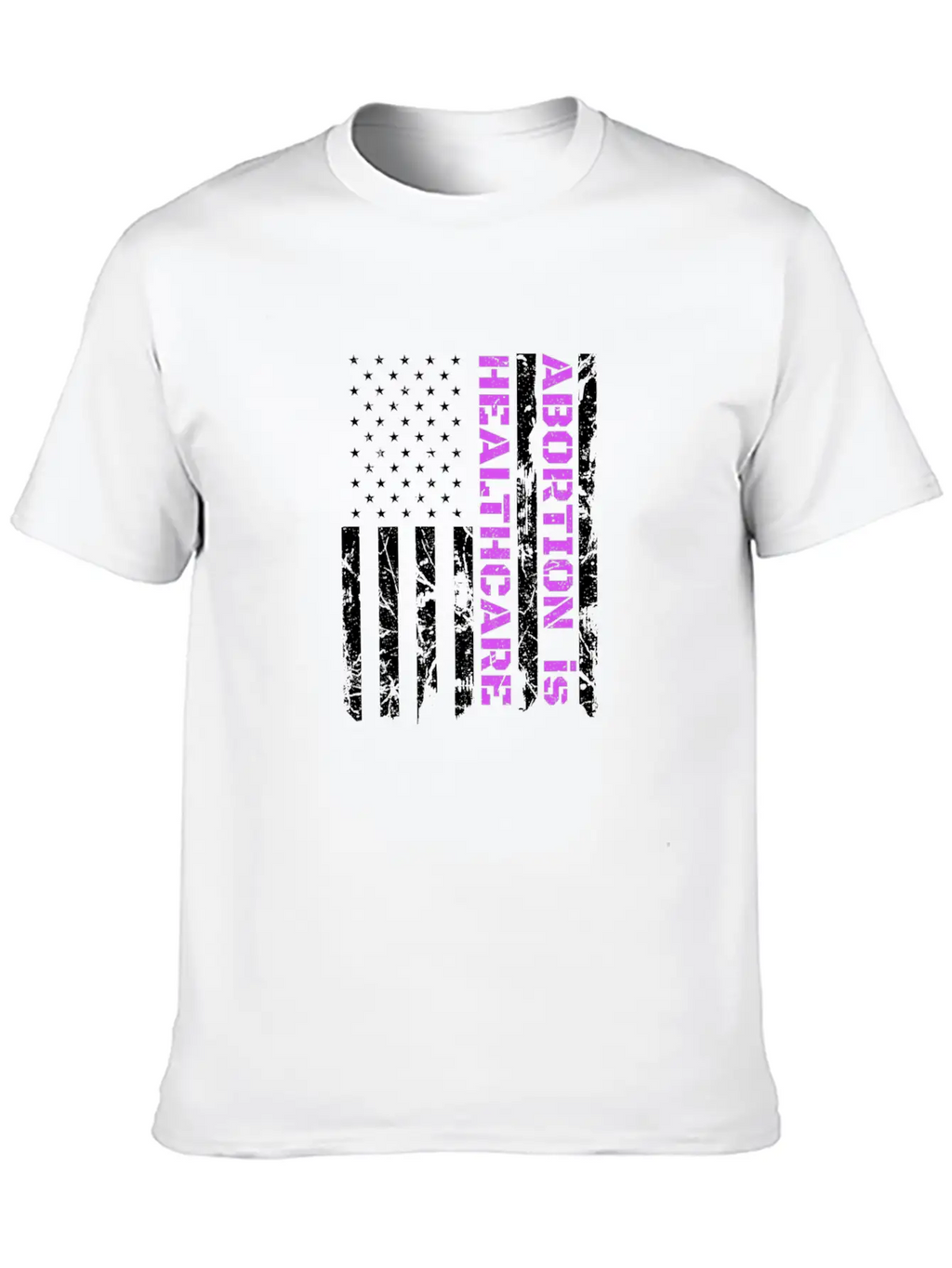 Abortion Is Healthcare Pro Choice American Flag Unisex Casual T-Shirt – Clean Design For Daily Comfort