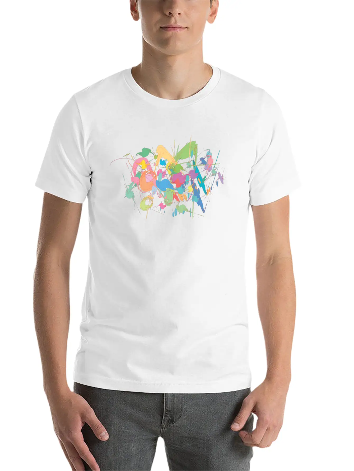 Abstract Art Painting Stylish Everyday T-Shirt – Unisex Basic Cotton Tee