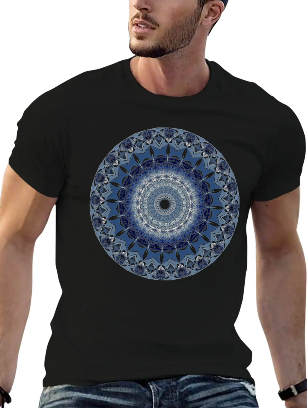 Abstract Art/Mandala Flower Unisex Casual T-Shirt – Clean Design For Daily Comfort