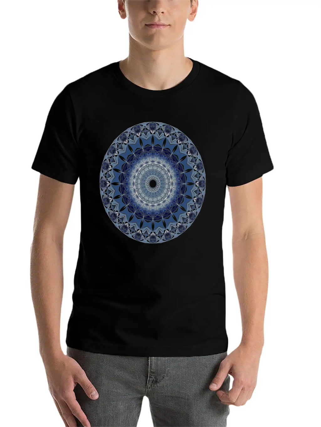 Abstract Art/Mandala Flower Unisex Casual T-Shirt – Clean Design For Daily Comfort