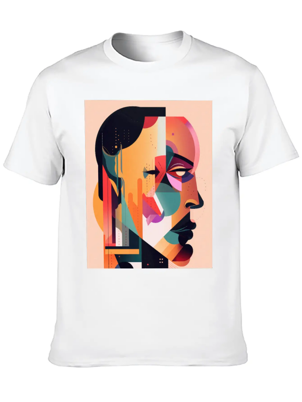 Abstract Face Art - Breaking The Chains Unisex Casual T-Shirt – Clean Design For Daily Comfort