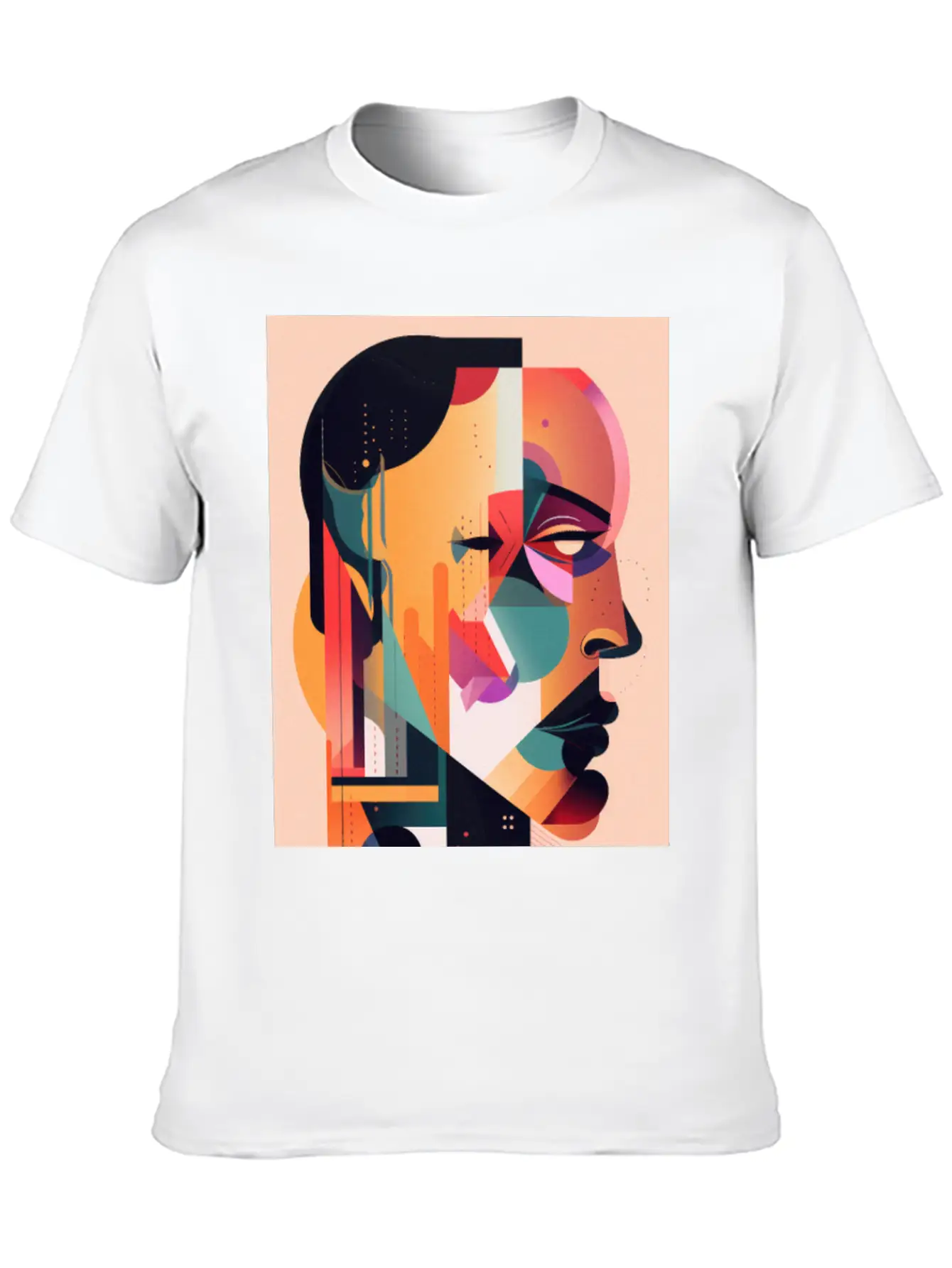 Abstract Face Art - Breaking The Chains Unisex Casual T-Shirt – Clean Design For Daily Comfort