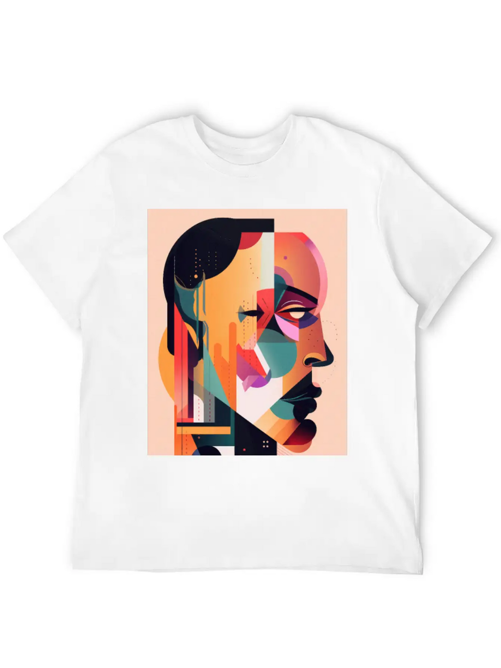 Abstract Face Art - Breaking The Chains Unisex Casual T-Shirt – Clean Design For Daily Comfort