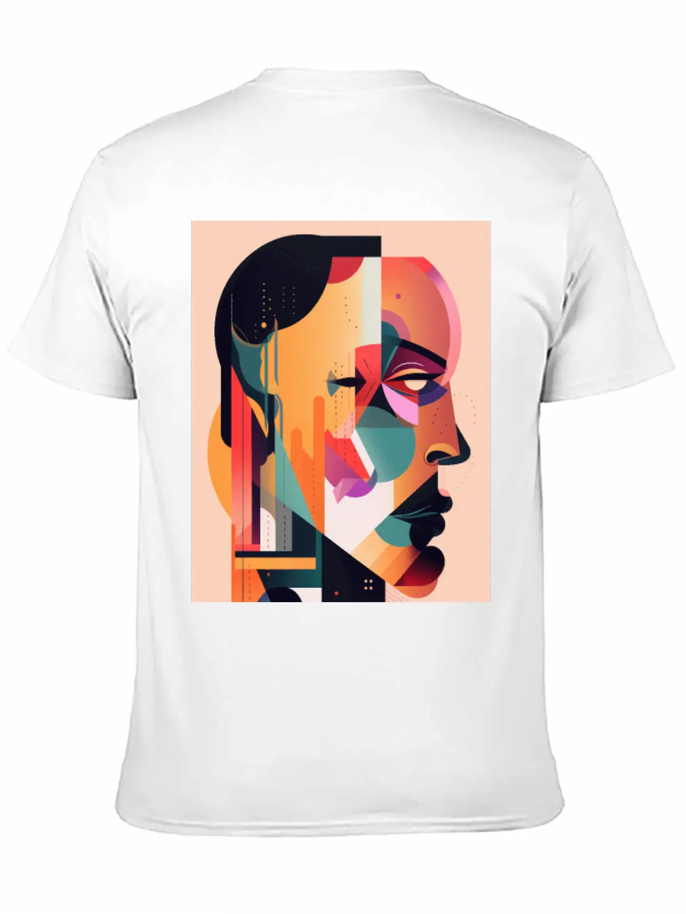 Abstract Face Art - Breaking The Chains Unisex Casual T-Shirt – Clean Design For Daily Comfort
