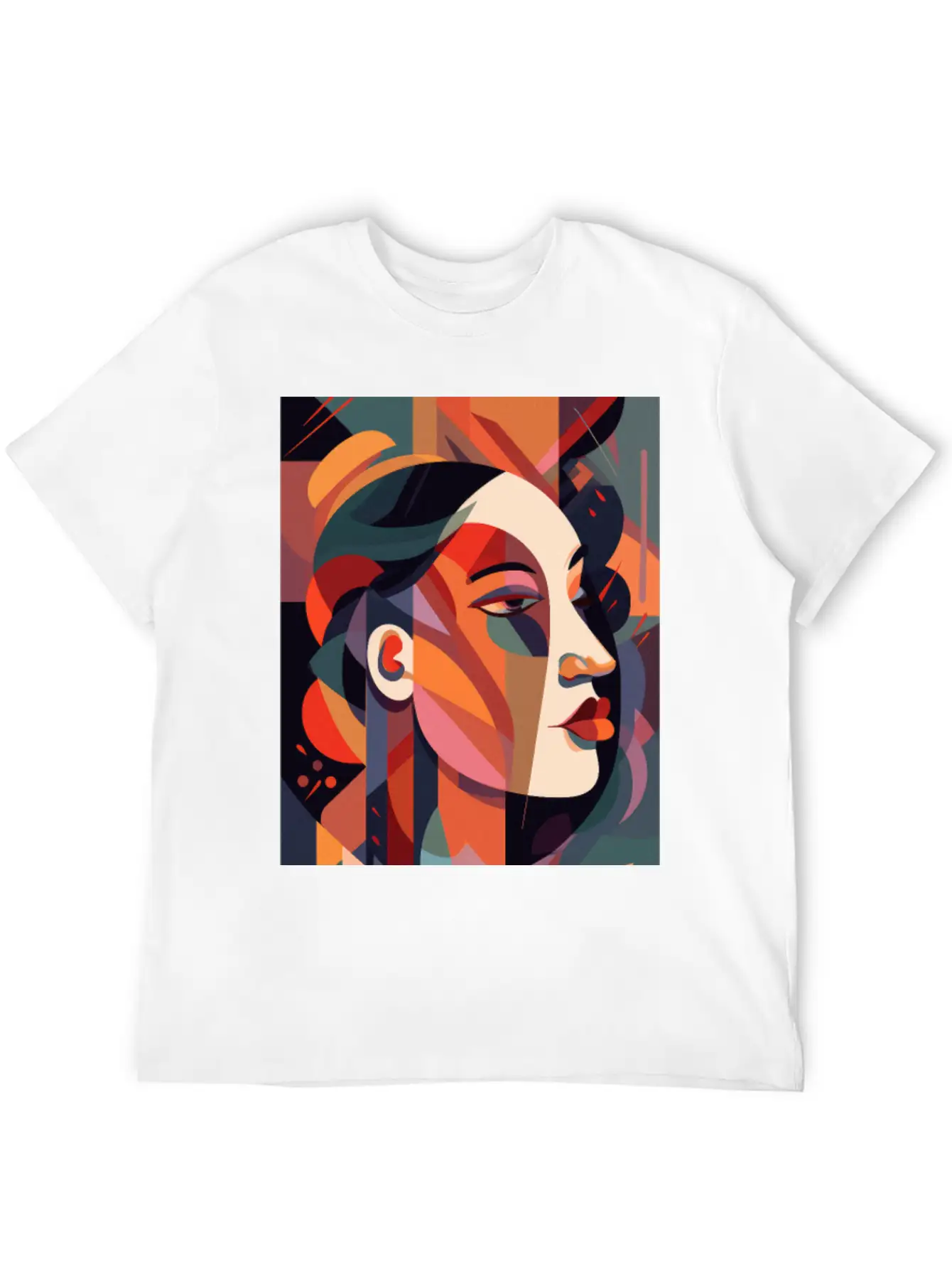 Abstract Face Art - Dreamy And Whimsical Unisex Casual T-Shirt – Clean Design For Daily Comfort