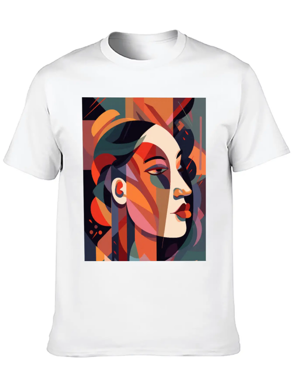 Abstract Face Art - Dreamy And Whimsical Unisex Casual T-Shirt – Clean Design For Daily Comfort