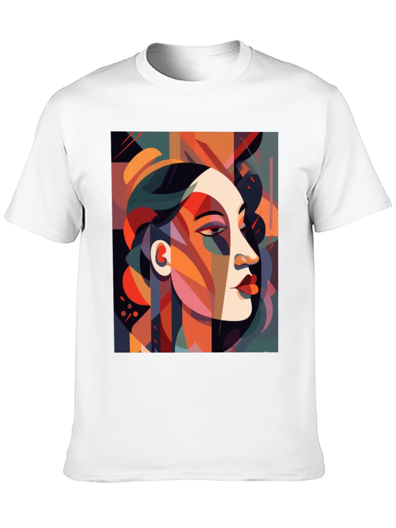 Abstract Face Art - Dreamy And Whimsical Unisex Casual T-Shirt – Clean Design For Daily Comfort