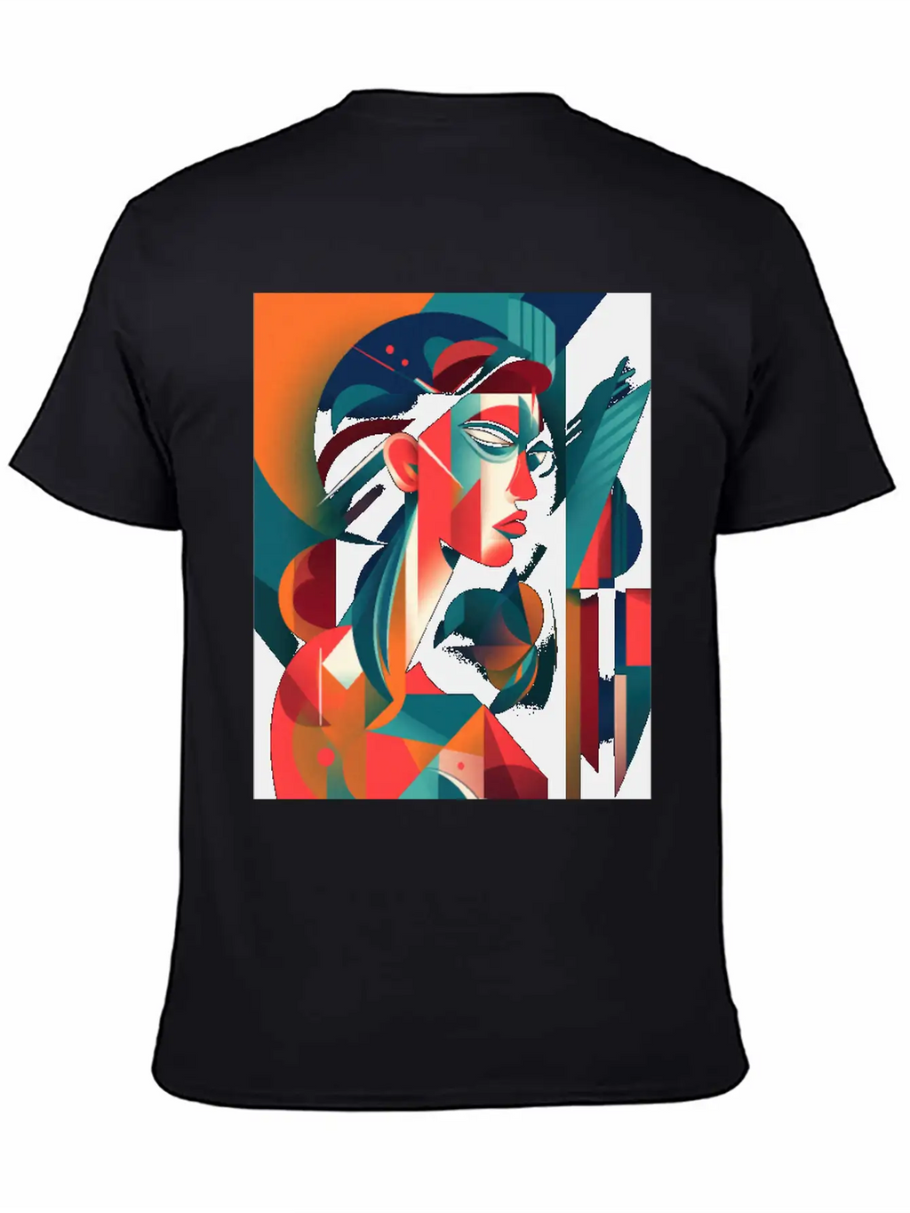 Abstract Face Art - Edgy And Rebellious Unisex Casual T-Shirt – Clean Design For Daily Comfort