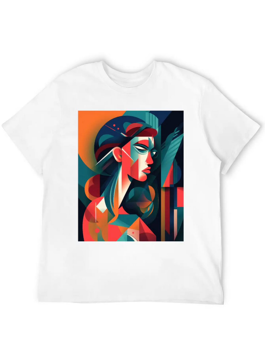 Abstract Face Art - Edgy And Rebellious Unisex Casual T-Shirt – Clean Design For Daily Comfort
