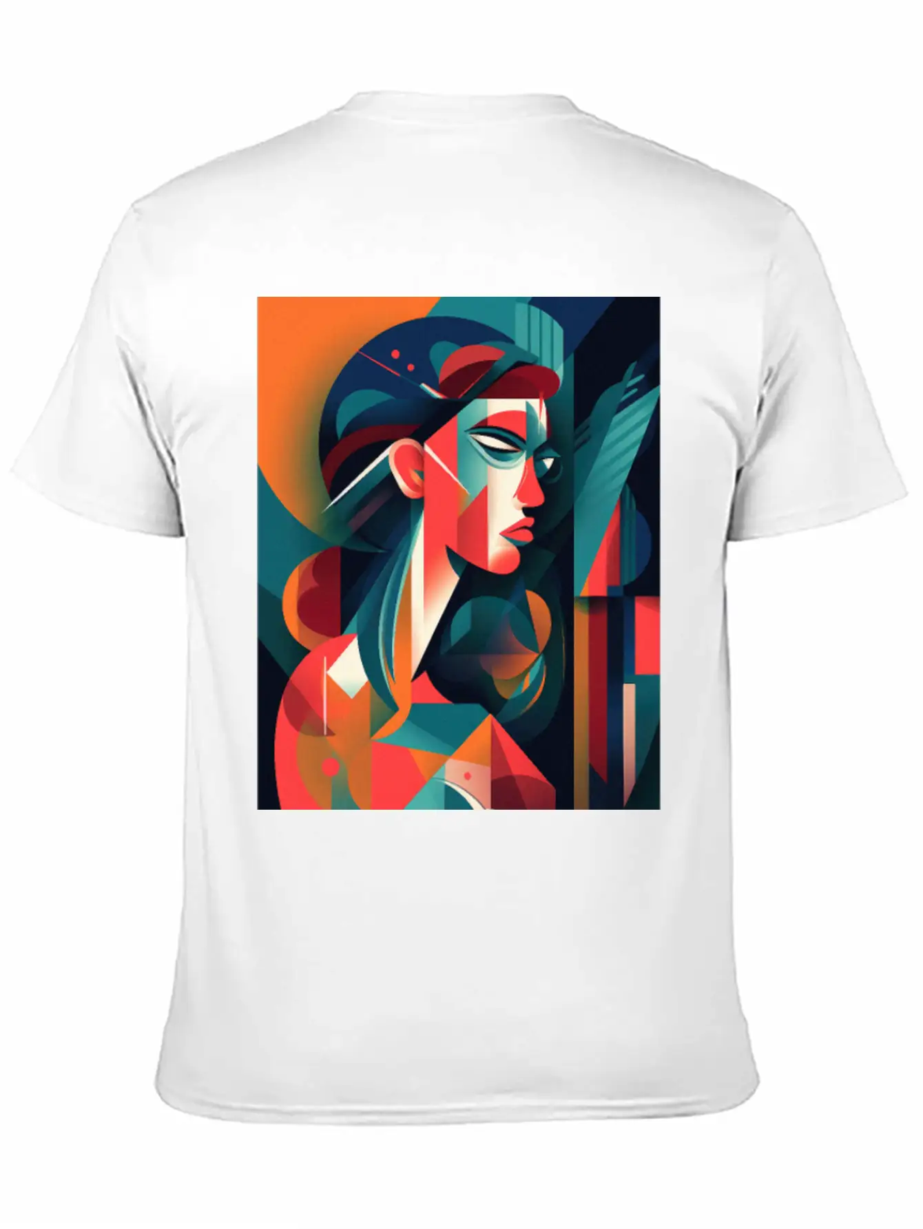 Abstract Face Art - Edgy And Rebellious Unisex Casual T-Shirt – Clean Design For Daily Comfort