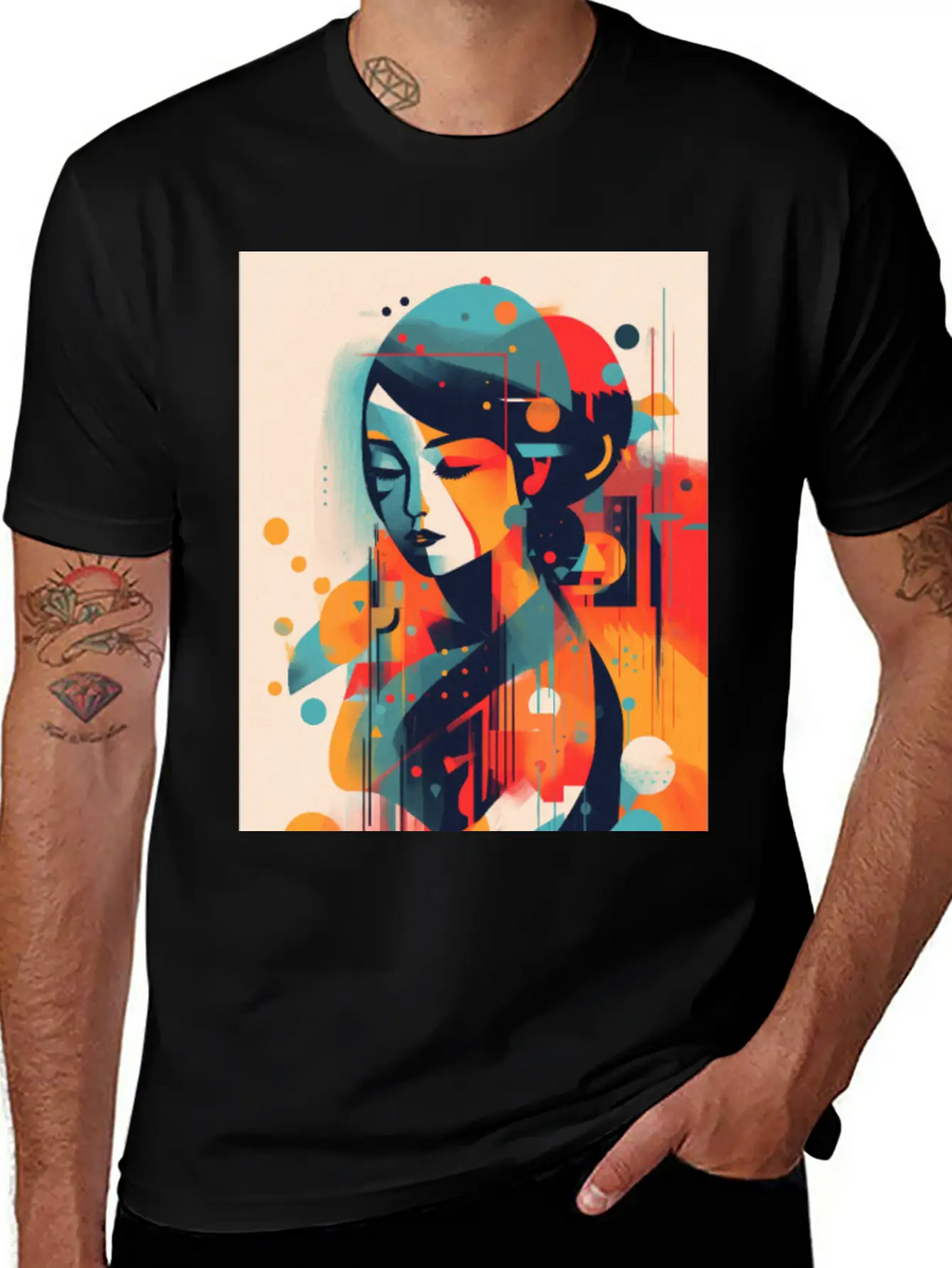 Abstract Face Art - Embracing Imperfection Unisex Casual T-Shirt – Clean Design For Daily Comfort