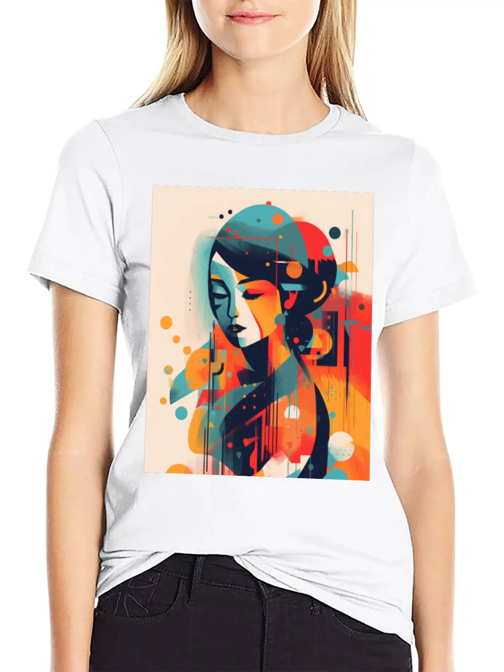 Abstract Face Art - Embracing Imperfection Unisex Casual T-Shirt – Clean Design For Daily Comfort