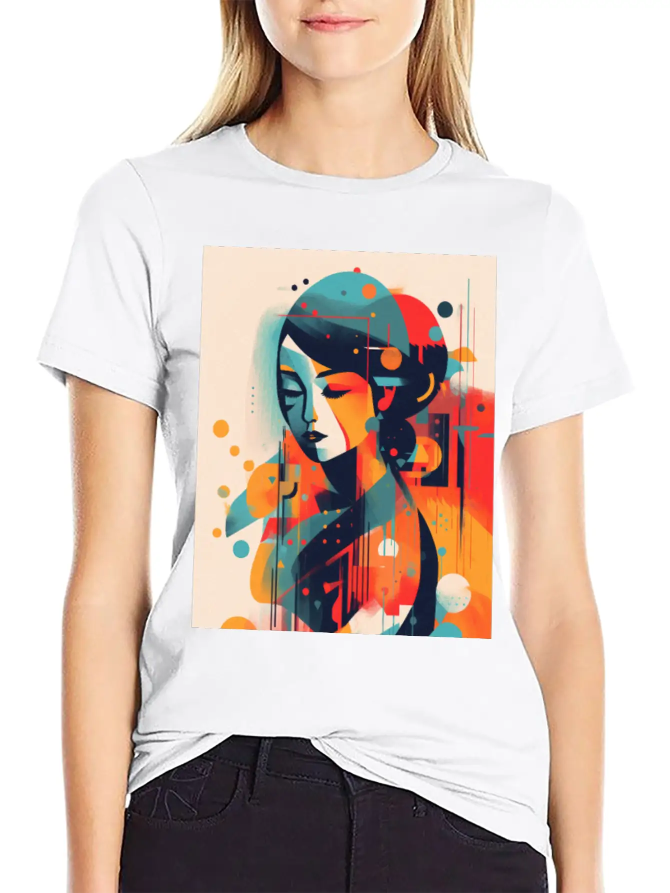 Abstract Face Art - Embracing Imperfection Unisex Casual T-Shirt – Clean Design For Daily Comfort