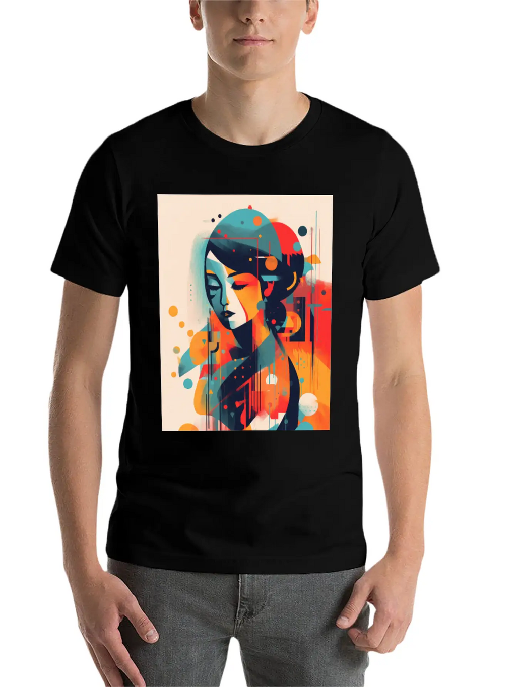 Abstract Face Art - Embracing Imperfection Unisex Casual T-Shirt – Clean Design For Daily Comfort