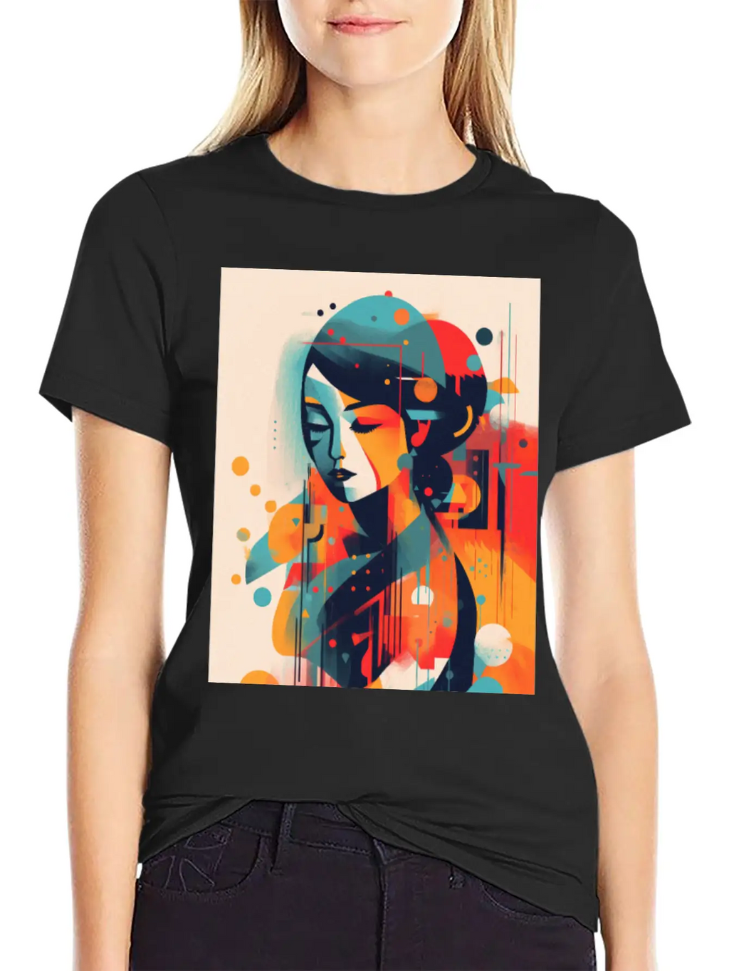Abstract Face Art - Embracing Imperfection Unisex Casual T-Shirt – Clean Design For Daily Comfort