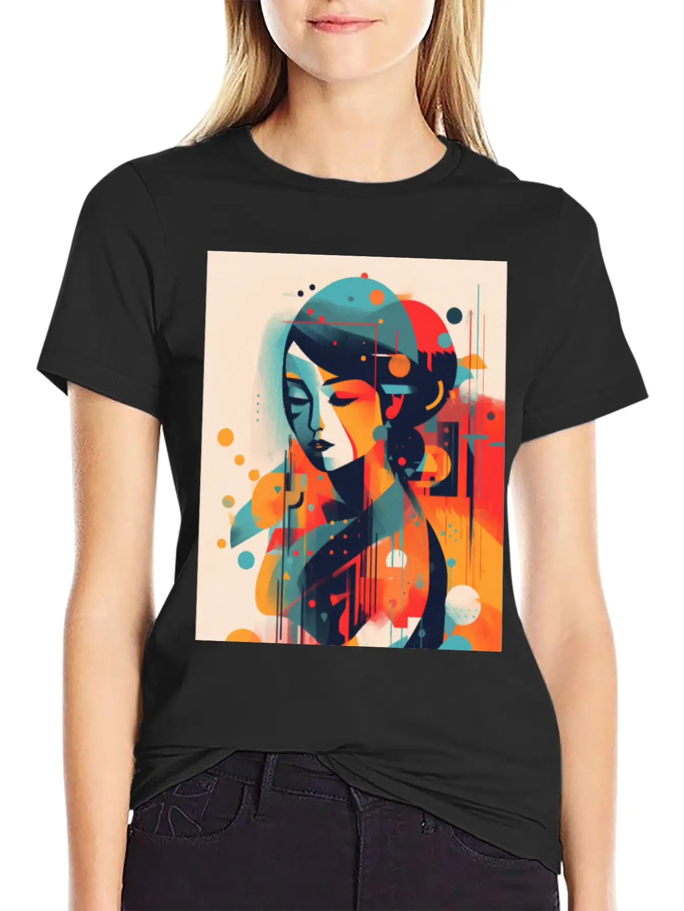 Abstract Face Art - Embracing Imperfection Unisex Casual T-Shirt – Clean Design For Daily Comfort
