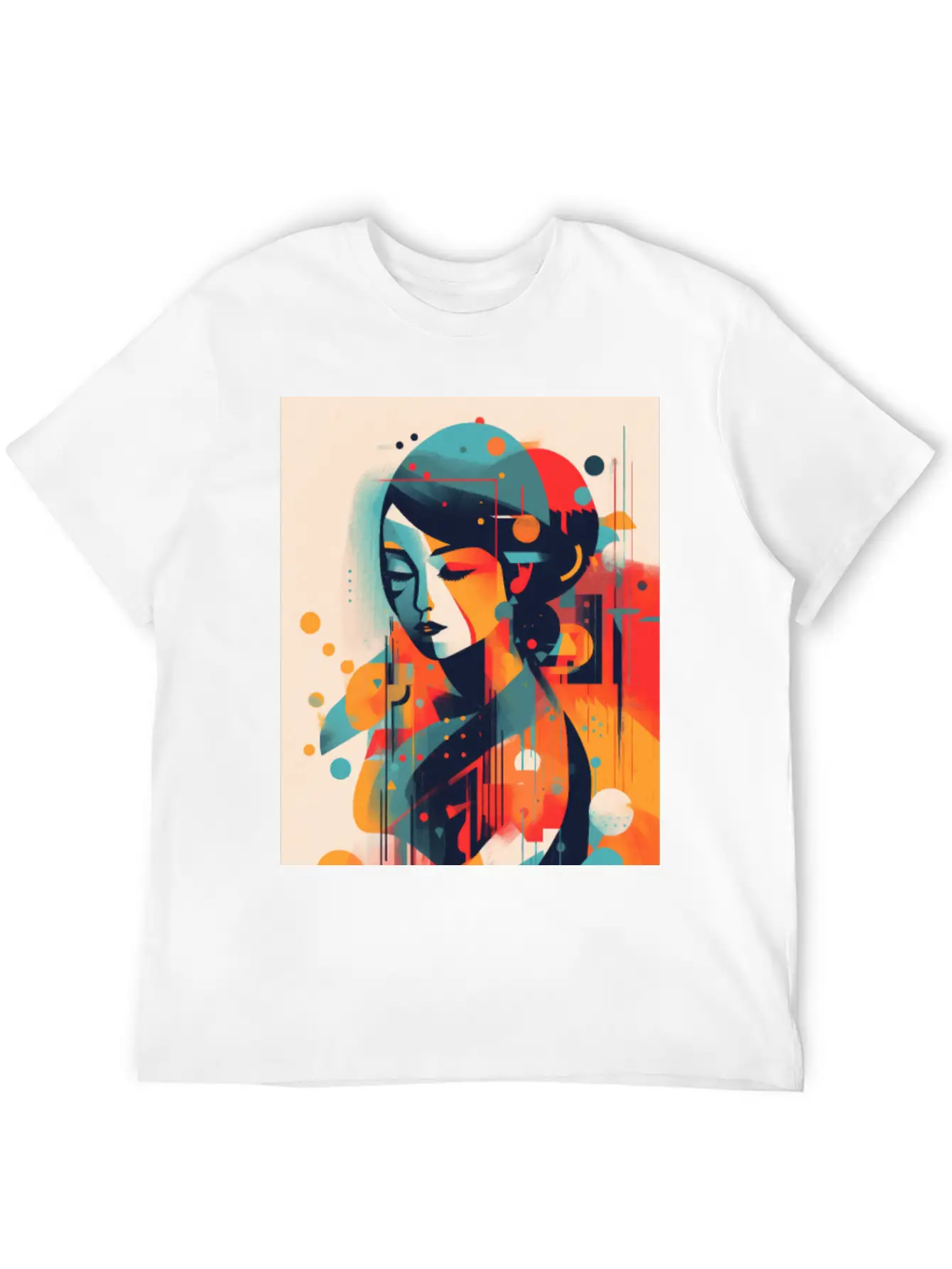 Abstract Face Art - Embracing Imperfection Unisex Casual T-Shirt – Clean Design For Daily Comfort