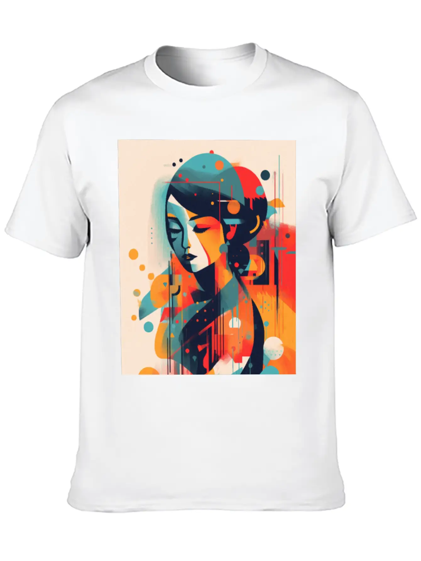 Abstract Face Art - Embracing Imperfection Unisex Casual T-Shirt – Clean Design For Daily Comfort