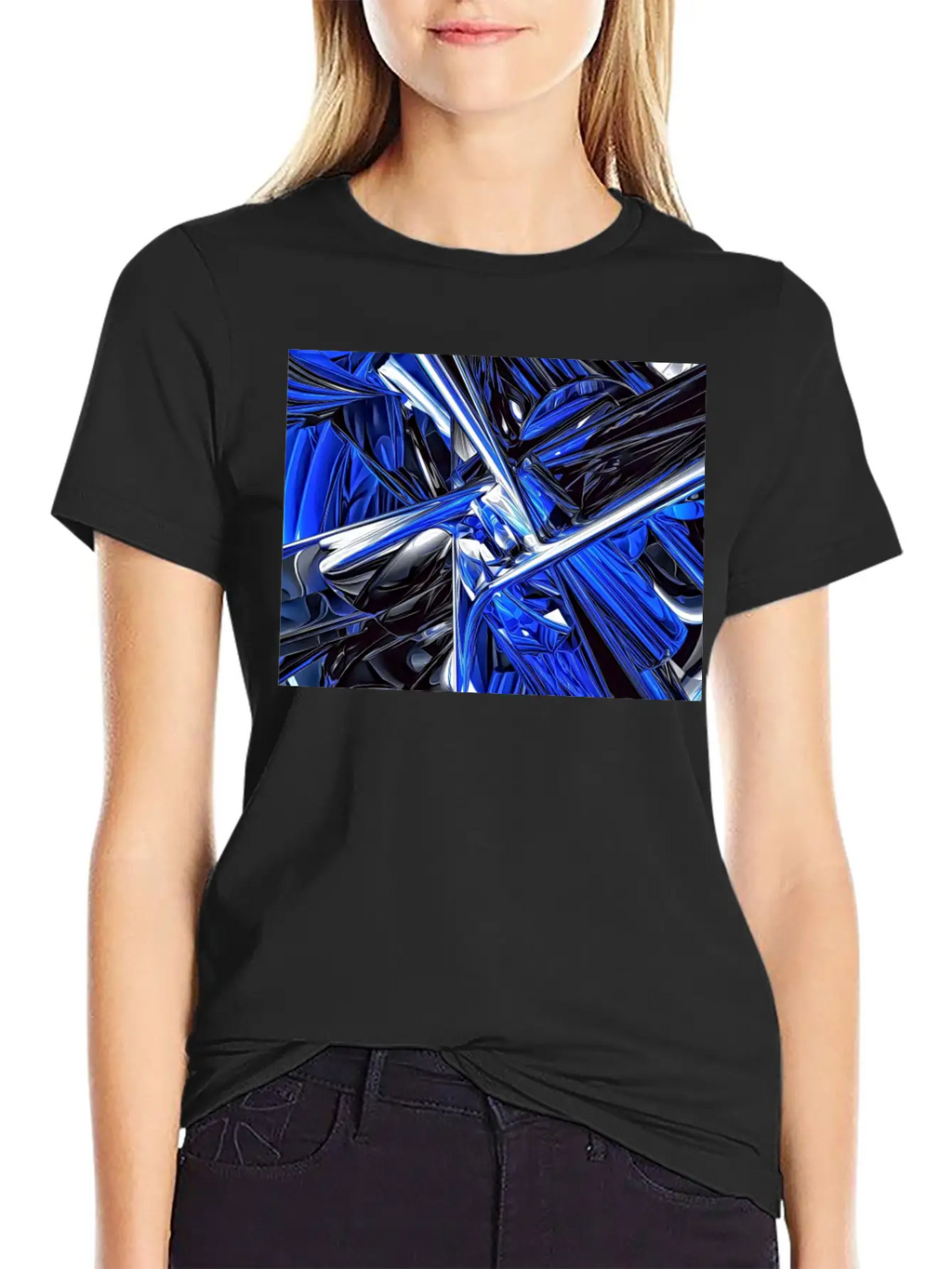 Abstract Futuristic Chaos Stylish Everyday T-Shirt – Unisex Basic Cotton Tee