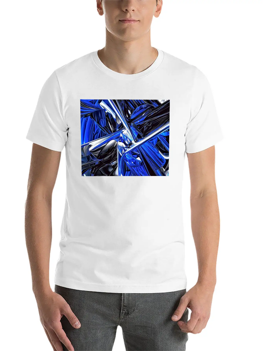 Abstract Futuristic Chaos Stylish Everyday T-Shirt – Unisex Basic Cotton Tee