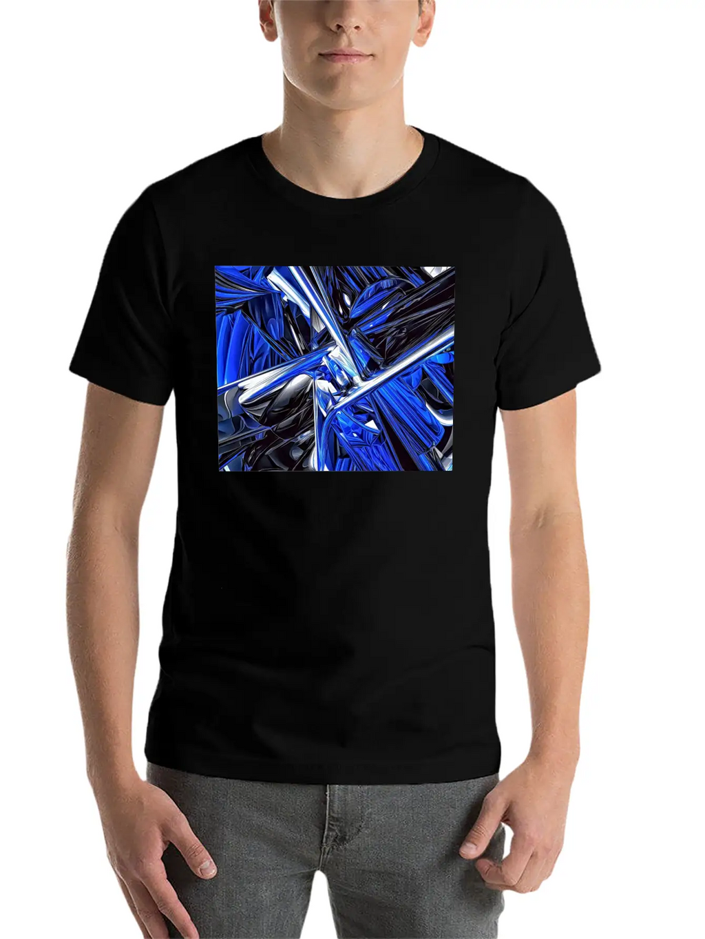 Abstract Futuristic Chaos Stylish Everyday T-Shirt – Unisex Basic Cotton Tee