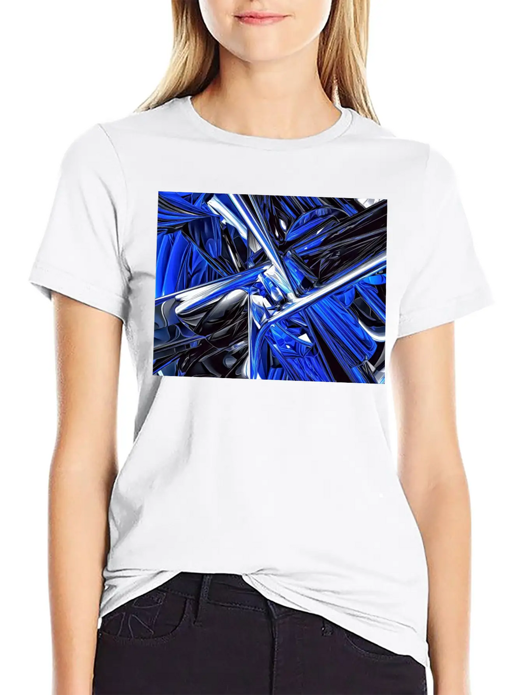 Abstract Futuristic Chaos Stylish Everyday T-Shirt – Unisex Basic Cotton Tee