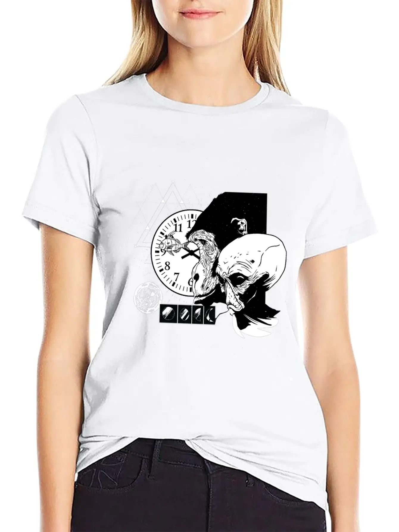 Abstract Monkey Space Time Design Unisex Casual T-Shirt – Clean Design For Daily Comfort