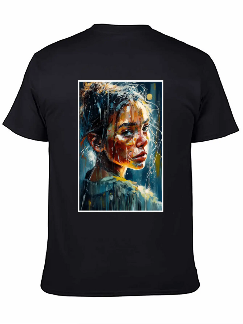 Abstract Sad Girl Unhappy People Sadness Casual Graphic T-Shirt – Simple And Comfortable Daily Wear