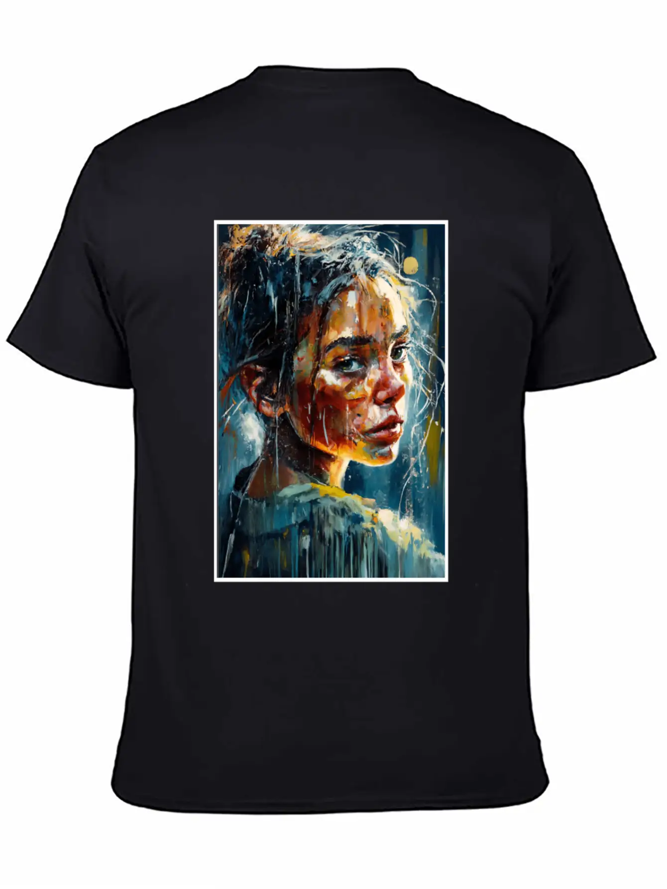 Abstract Sad Girl Unhappy People Sadness Casual Graphic T-Shirt – Simple And Comfortable Daily Wear