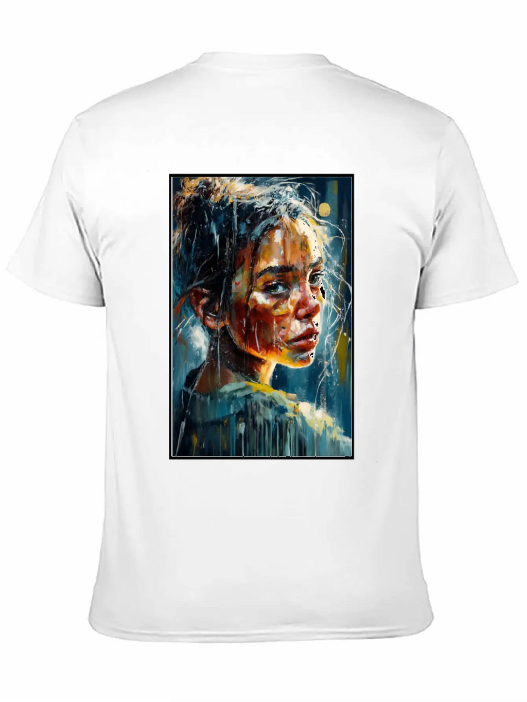 Abstract Sad Girl Unhappy People Sadness Casual Graphic T-Shirt – Simple And Comfortable Daily Wear