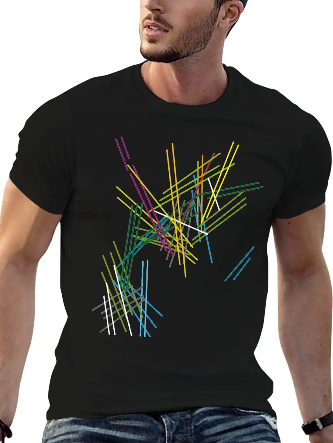 Abstract Scifi Art Essential Cotton Tee For Daily Outfits – Unisex Style