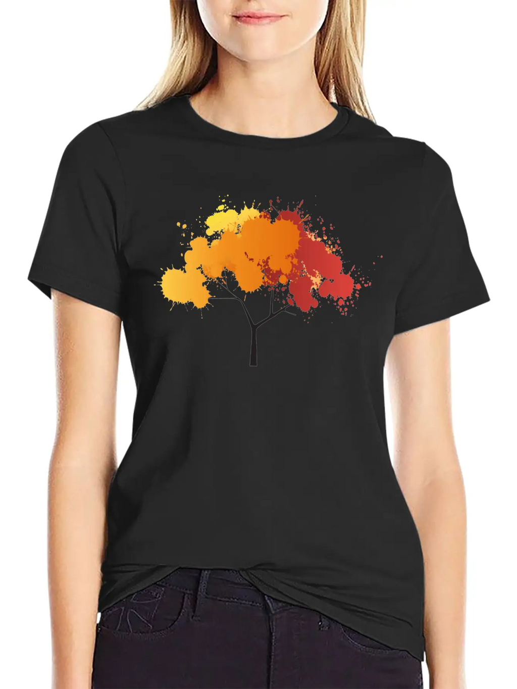 Abstract Tree Unisex Casual T-Shirt – Clean Design For Daily Comfort