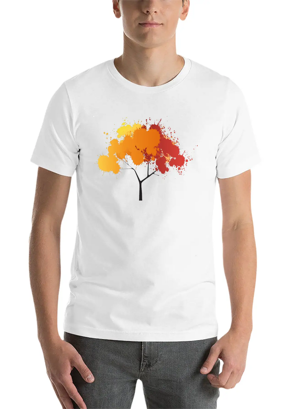 Abstract Tree Unisex Casual T-Shirt – Clean Design For Daily Comfort