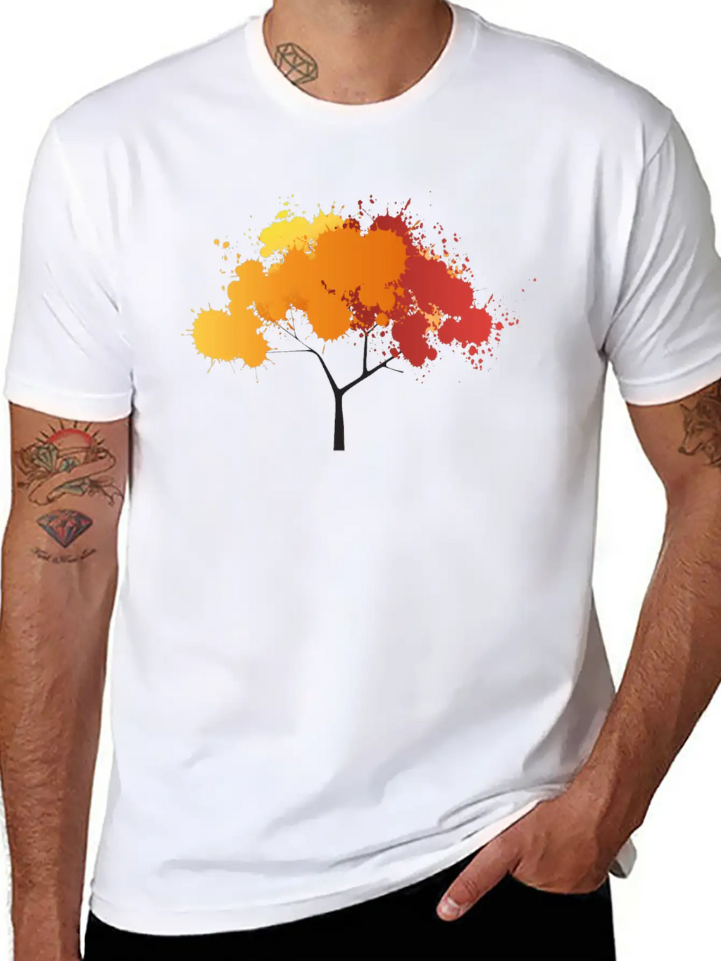 Abstract Tree Unisex Casual T-Shirt – Clean Design For Daily Comfort