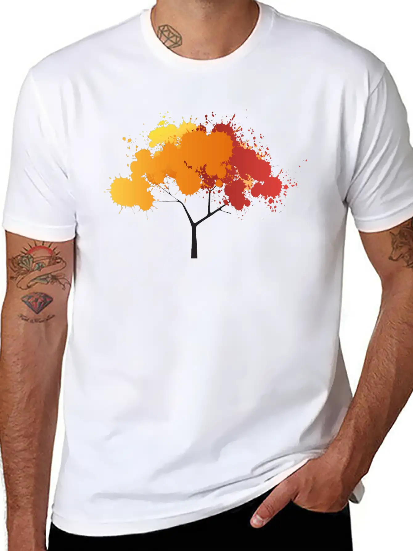 Abstract Tree Unisex Casual T-Shirt – Clean Design For Daily Comfort