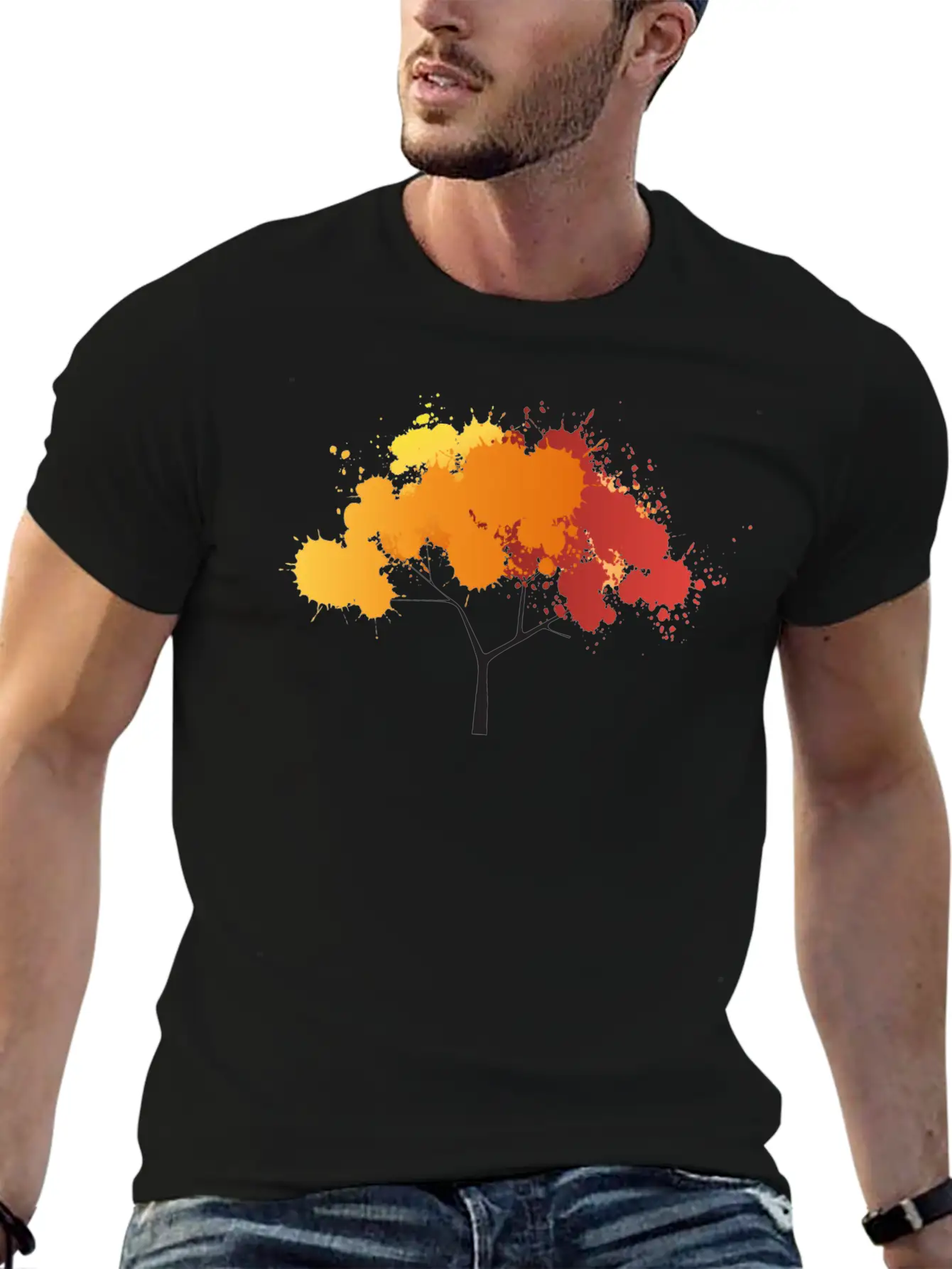 Abstract Tree Unisex Casual T-Shirt – Clean Design For Daily Comfort