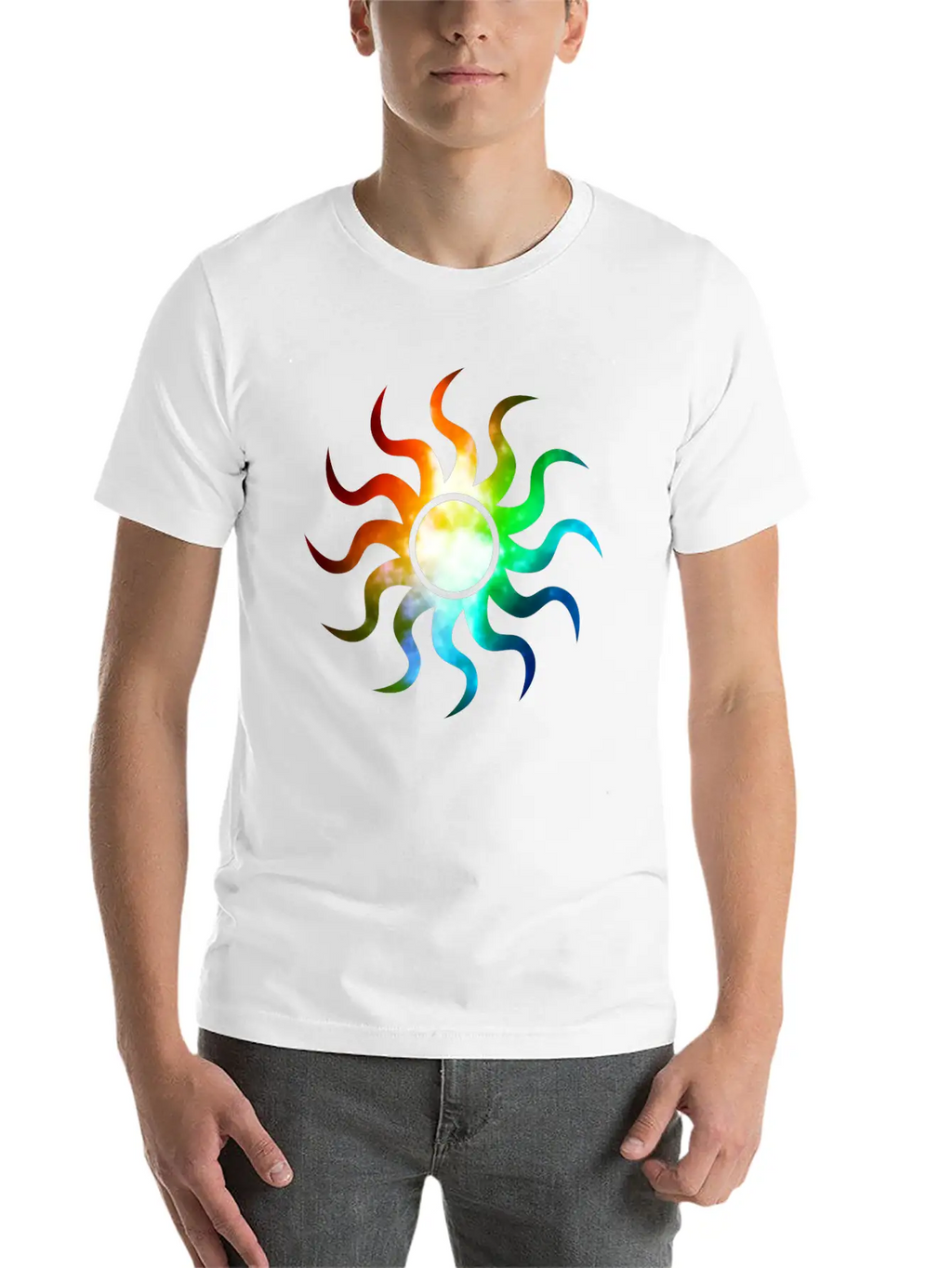 Abstract Unisex Short Sleeve Soft Cotton T-Shirt – Casual Everyday Wear