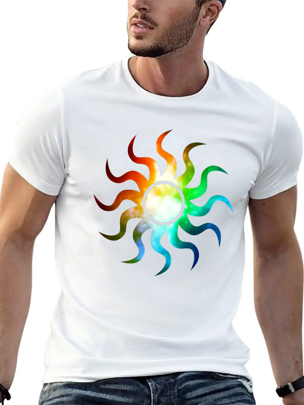 Abstract Unisex Short Sleeve Soft Cotton T-Shirt – Casual Everyday Wear