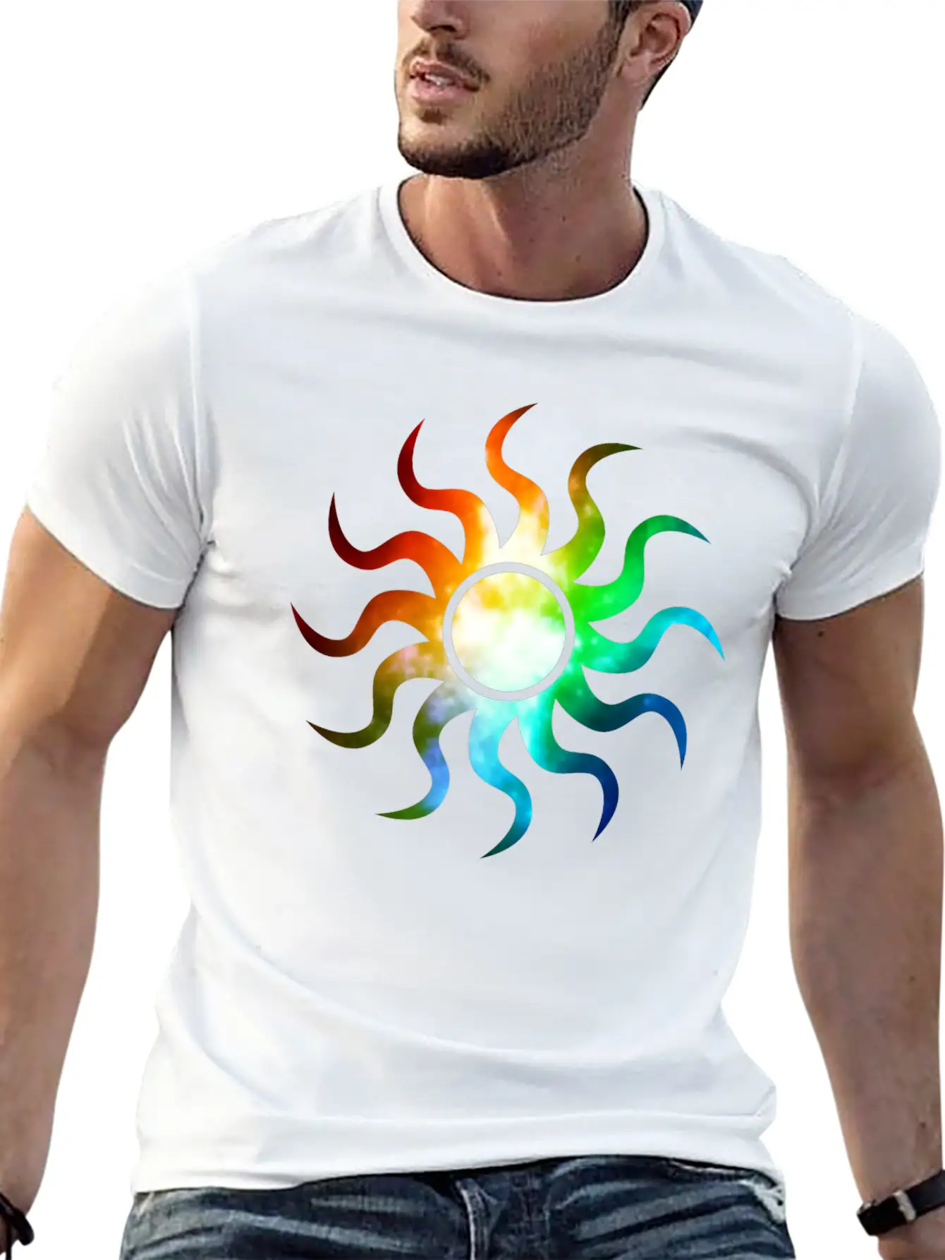 Abstract Unisex Short Sleeve Soft Cotton T-Shirt – Casual Everyday Wear