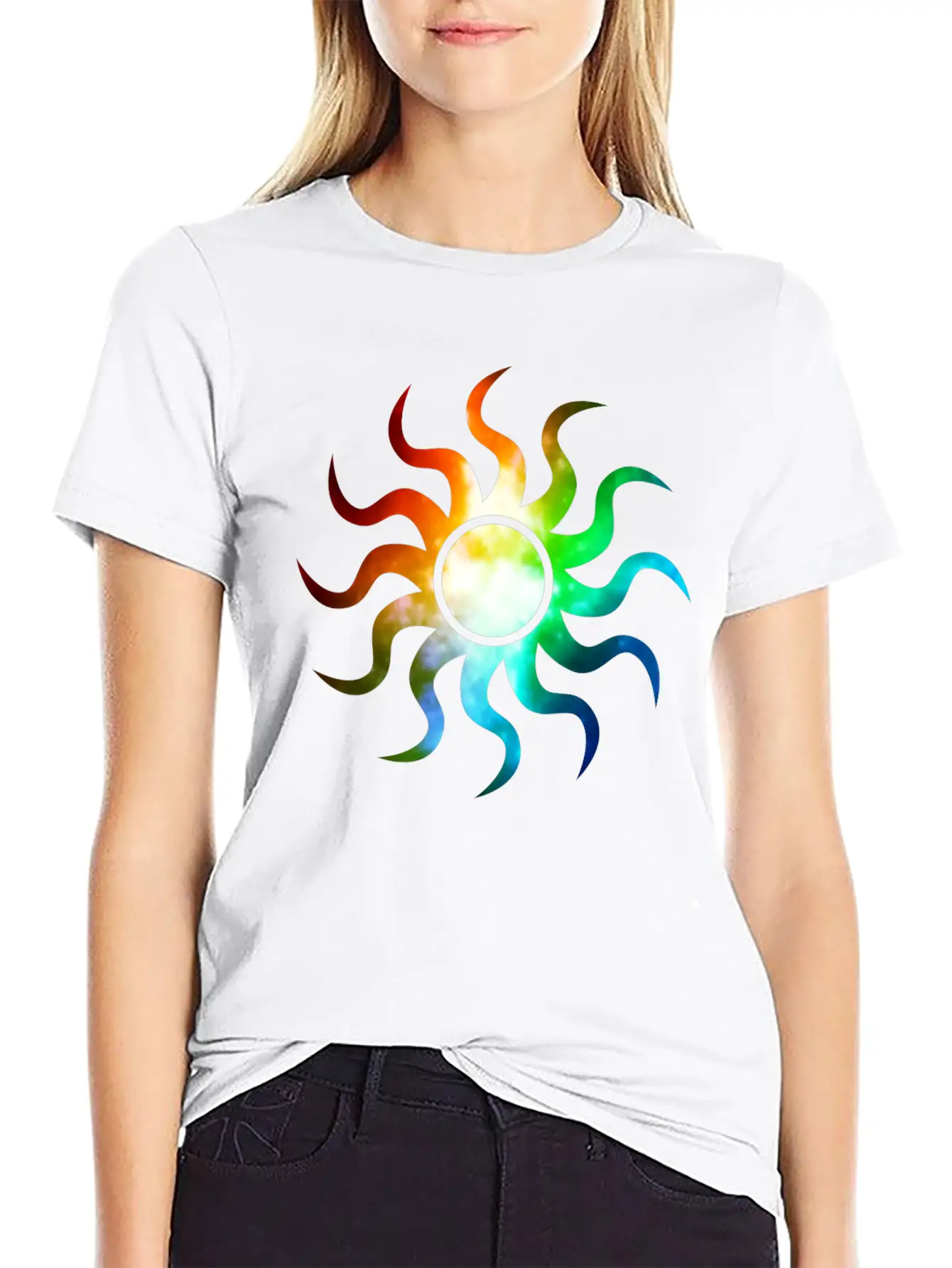 Abstract Unisex Short Sleeve Soft Cotton T-Shirt – Casual Everyday Wear