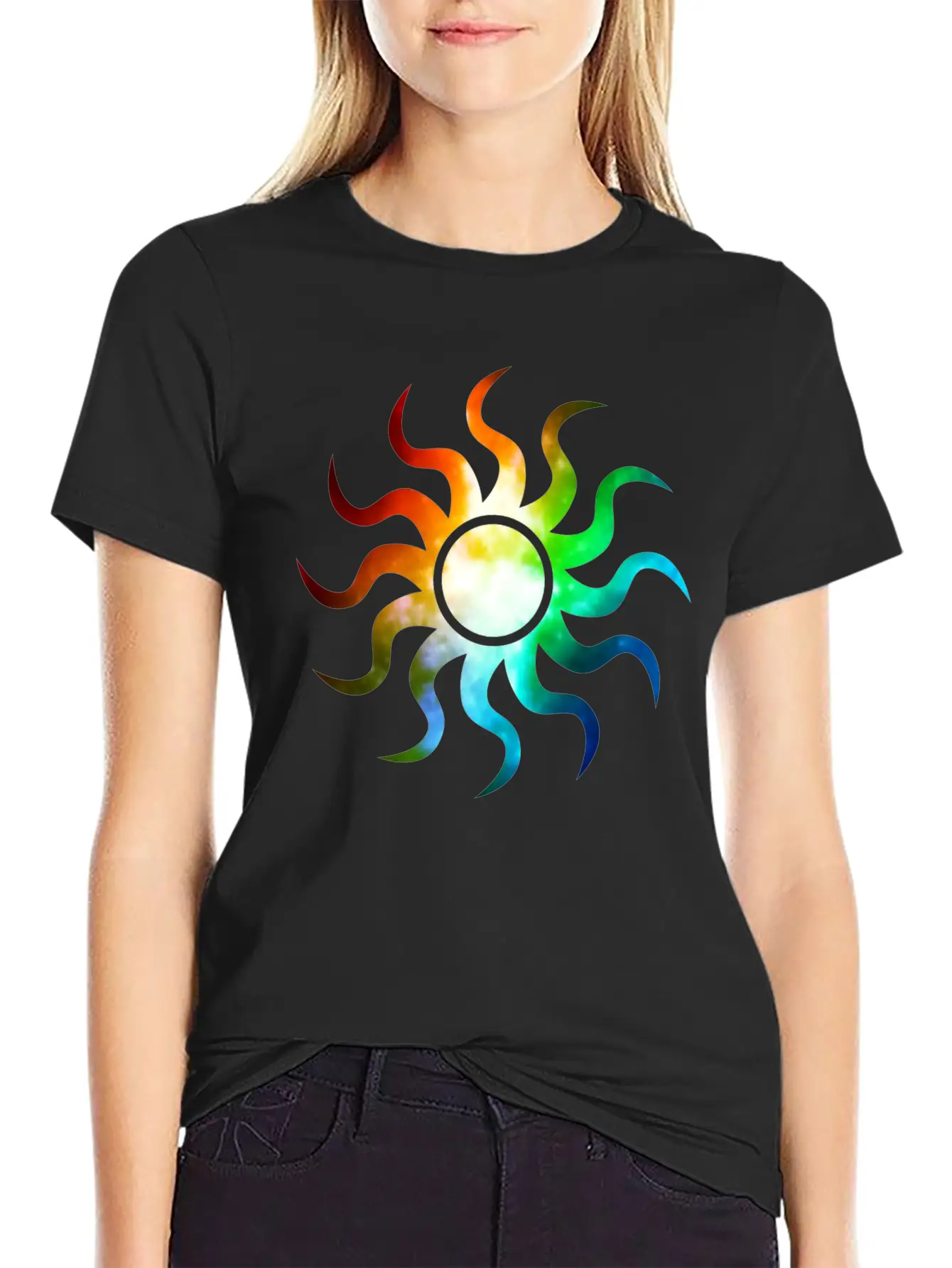 Abstract Unisex Short Sleeve Soft Cotton T-Shirt – Casual Everyday Wear