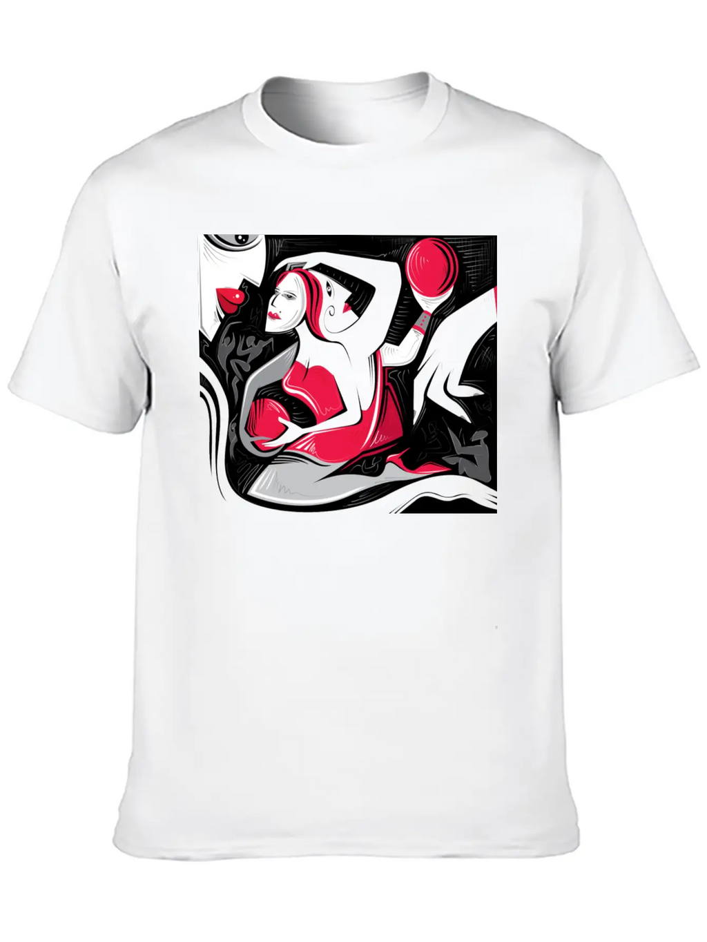 Abstract Woman Art Essential Cotton Tee For Daily Outfits – Unisex Style