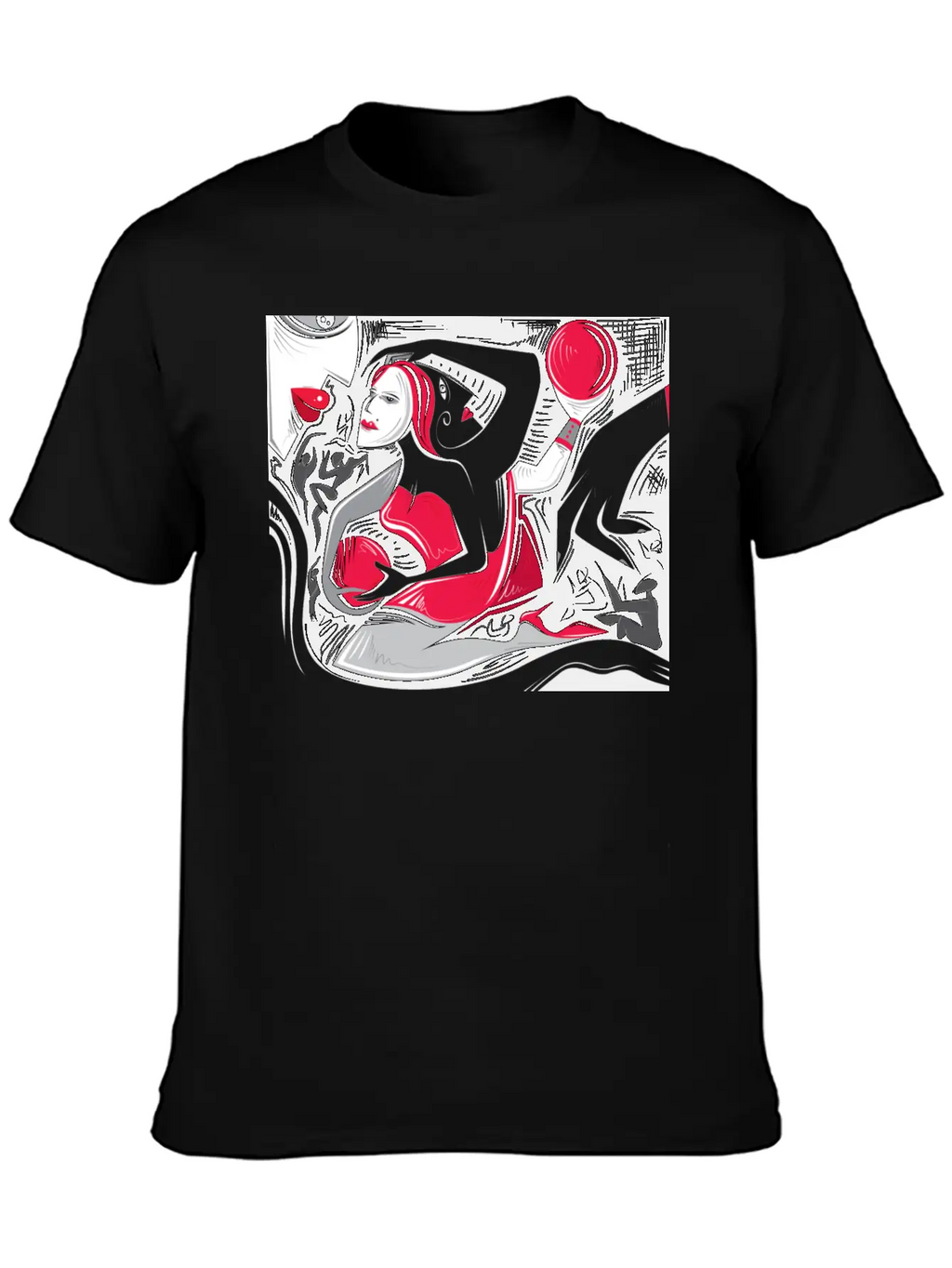 Abstract Woman Art Essential Cotton Tee For Daily Outfits – Unisex Style