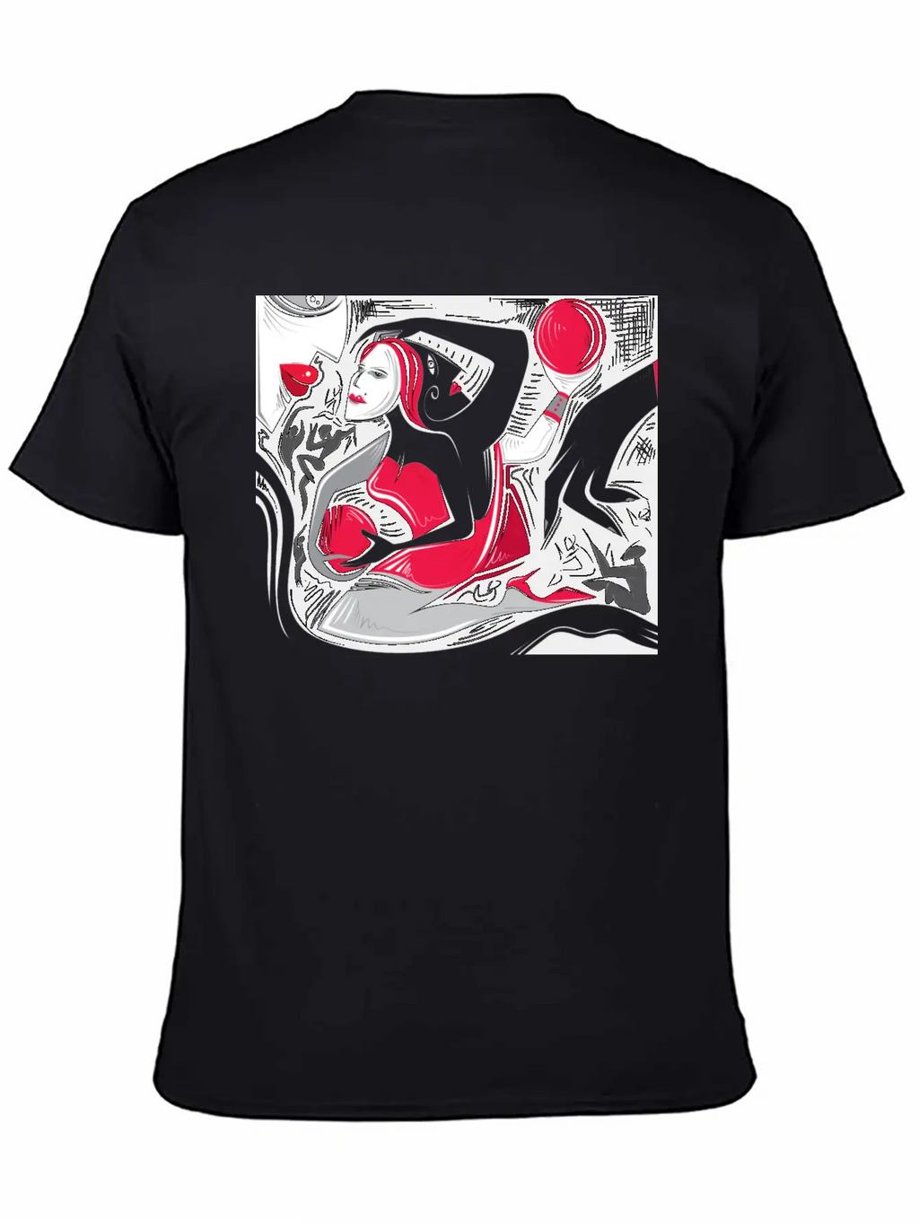 Abstract Woman Art Essential Cotton Tee For Daily Outfits – Unisex Style